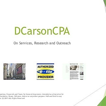DCarsonCPA on Restaurants, Chef + Entertainment Lines - Financials + PR